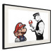 Wall Poster Banksy: Mushroom Picker - colorful character and black policeman on a white background 132480 additionalThumb 3
