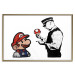 Wall Poster Banksy: Mushroom Picker - colorful character and black policeman on a white background 132480 additionalThumb 20
