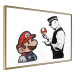 Wall Poster Banksy: Mushroom Picker - colorful character and black policeman on a white background 132480 additionalThumb 14
