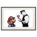 Wall Poster Banksy: Mushroom Picker - colorful character and black policeman on a white background 132480 additionalThumb 18