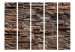 Room Separator Stylish Brown II (5-piece) - composition in stone texture wall 132880 additionalThumb 3