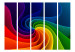 Room Separator Colorful Pinwheel II (5-piece) - rainbow unique abstraction 132980 additionalThumb 3