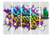 Folding Screen Urban Jungle - Graffiti II (5-piece) - colorful graffiti on brick 133280 additionalThumb 3