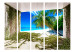 Room Divider Screen Beach and Ivy II (5-piece) - view of palm trees and ocean 133480 additionalThumb 3