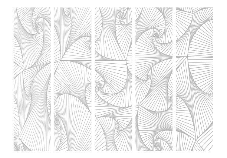 Room Divider Avant-Garde Fan II - abstract texture with gray patterns 133680 additionalImage 3
