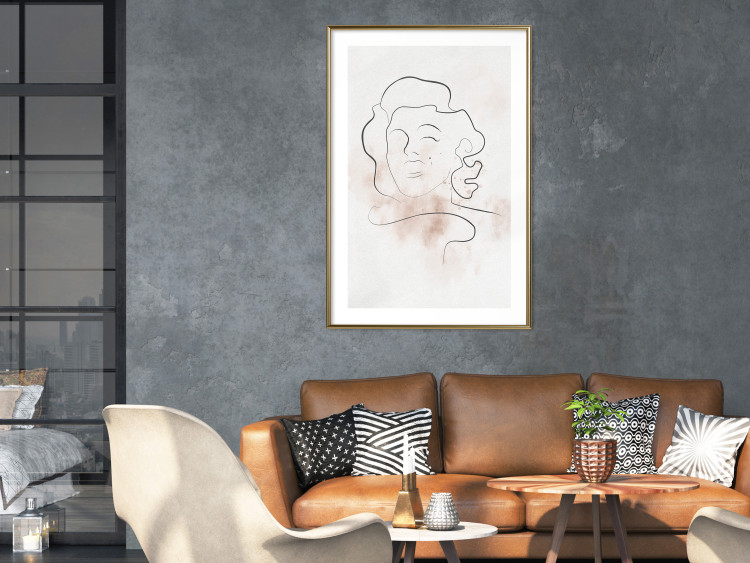 Poster Star Line - abstract line art of Marilyn Monroe on a light background 134180 additionalImage 15