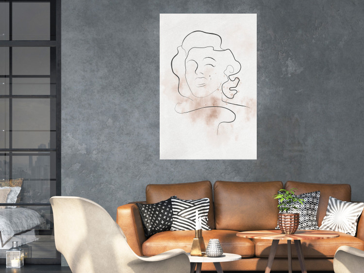 Poster Star Line - abstract line art of Marilyn Monroe on a light background 134180 additionalImage 4