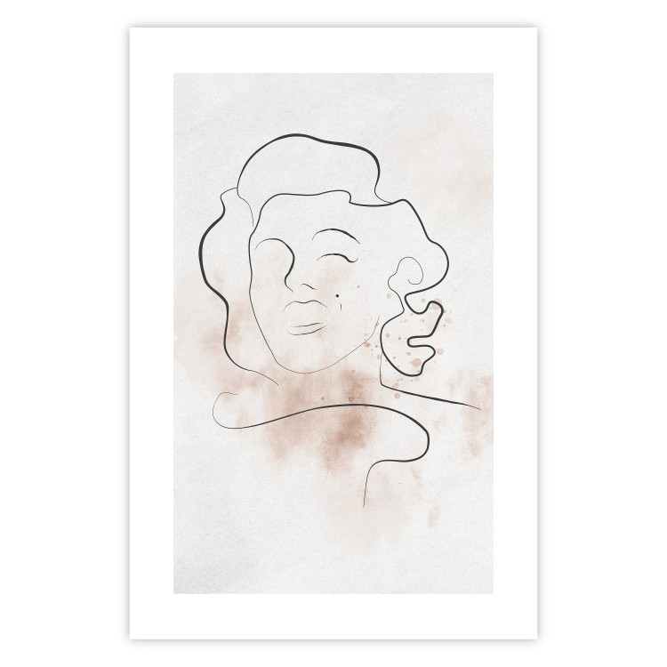 Poster Star Line - abstract line art of Marilyn Monroe on a light background 134180 additionalImage 18