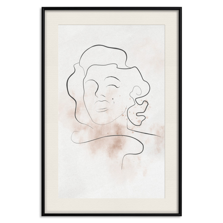 Poster Star Line - abstract line art of Marilyn Monroe on a light background 134180 additionalImage 20