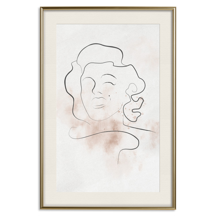 Poster Star Line - abstract line art of Marilyn Monroe on a light background 134180 additionalImage 19
