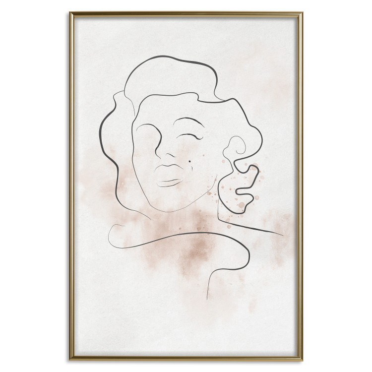 Poster Star Line - abstract line art of Marilyn Monroe on a light background 134180 additionalImage 27