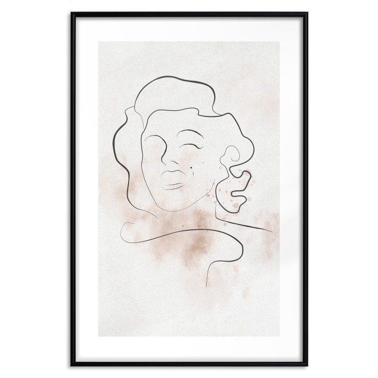 Poster Star Line - abstract line art of Marilyn Monroe on a light background 134180 additionalImage 17