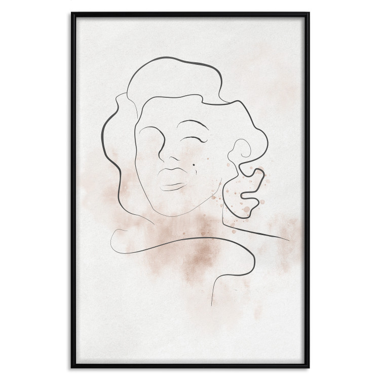 Poster Star Line - abstract line art of Marilyn Monroe on a light background 134180 additionalImage 17