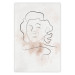 Poster Star Line - abstract line art of Marilyn Monroe on a light background 134180
