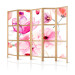 Room Divider Pink Flowers II (5-piece) - blooming nature on a uniform background 134280 additionalThumb 5