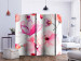 Room Divider Pink Flowers II (5-piece) - blooming nature on a uniform background 134280 additionalThumb 2