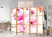 Room Divider Pink Flowers II (5-piece) - blooming nature on a uniform background 134280 additionalThumb 8