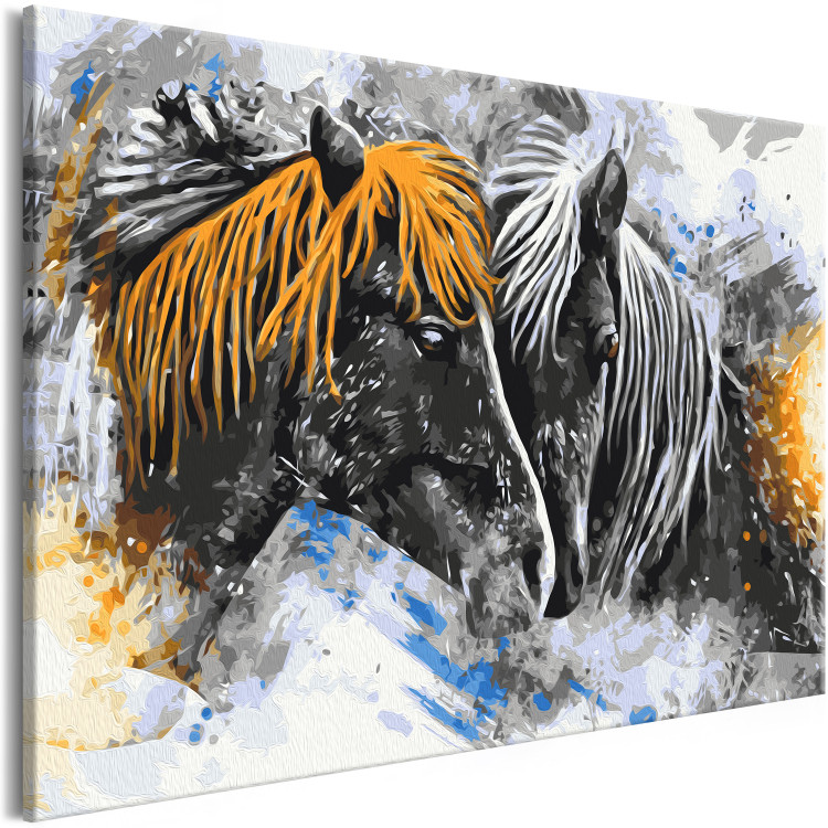 Paint by Number Kit Black and Yellow Horses 134680 additionalImage 5