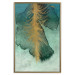 Poster Celestial Composition - golden feather on abstract blue background 134980 additionalThumb 20