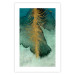 Poster Celestial Composition - golden feather on abstract blue background 134980 additionalThumb 18