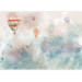 Photo Wallpaper Dreamland - watercolour landscape with tents and balloons for children 135480 additionalThumb 3