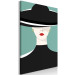 Canvas Print Femininity (1-piece) Vertical - portrait of a woman with a black hat 135680 additionalThumb 2