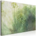 Canvas Art Print May flowers in the fog - graphics with green, wild flowers 135780 additionalThumb 2
