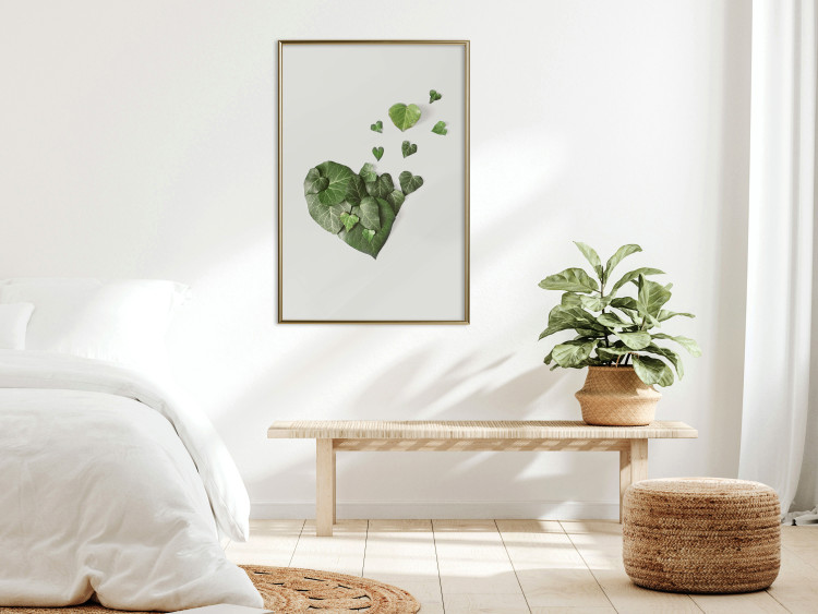 Poster Loving Ivy - beautiful composition with green plants on a white background 137280 additionalImage 27