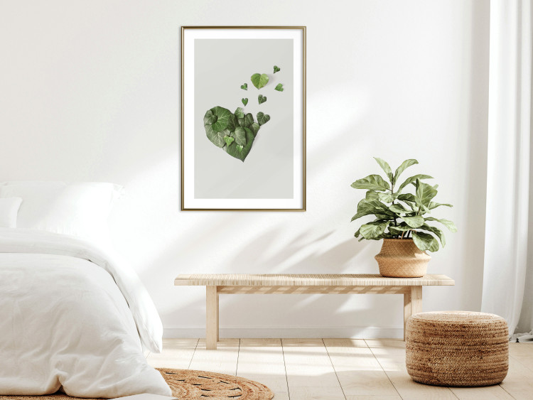 Poster Loving Ivy - beautiful composition with green plants on a white background 137280 additionalImage 8