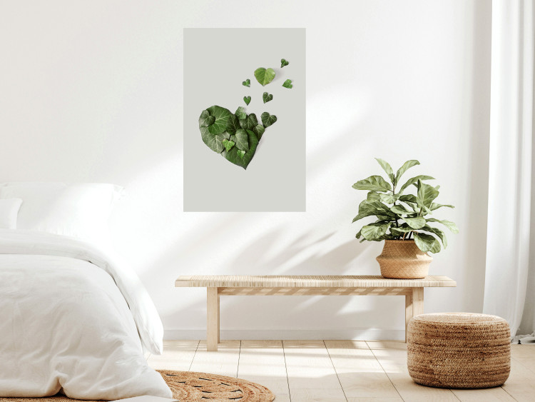 Poster Loving Ivy - beautiful composition with green plants on a white background 137280 additionalImage 11