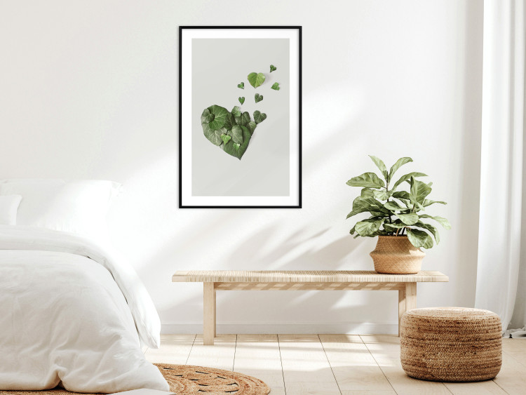 Poster Loving Ivy - beautiful composition with green plants on a white background 137280 additionalImage 14