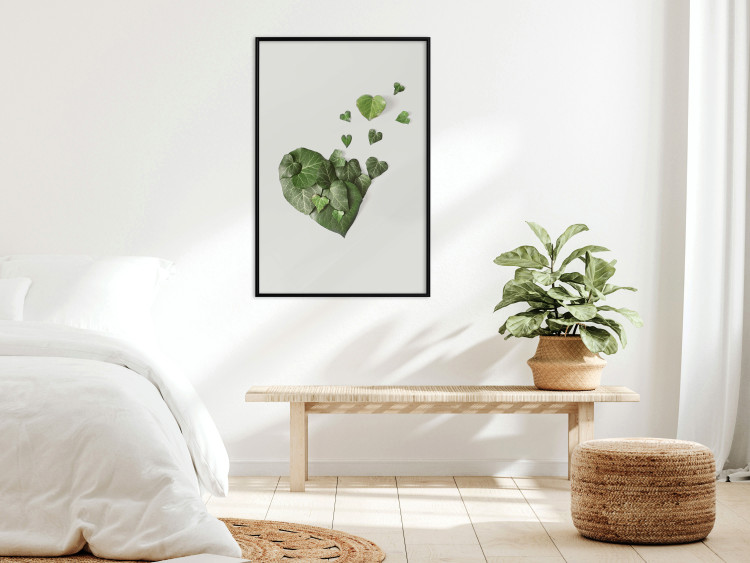 Poster Loving Ivy - beautiful composition with green plants on a white background 137280 additionalImage 15