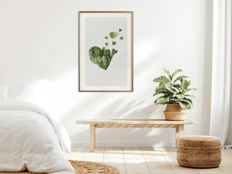Poster Loving Ivy - beautiful composition with green plants on a white background 137280 additionalImage 12