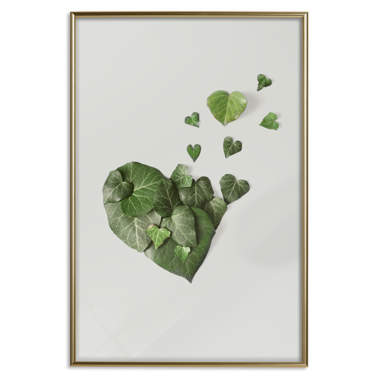 Poster Loving Ivy - beautiful composition with green plants on a white background 137280 additionalImage 4
