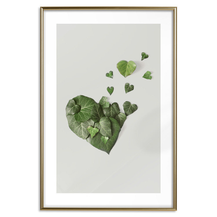 Poster Loving Ivy - beautiful composition with green plants on a white background 137280 additionalImage 2