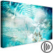 Canvas Print Turquoise Ferns (1-piece) Wide - abstraction with a deer 138280 additionalThumb 6
