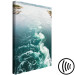 Canvas Print Turquoise Waves (1-piece) Vertical - water and mountain landscape in the background 138780 additionalThumb 6