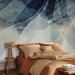 Photo Wallpaper Colour storm - abstract in blue tones with silver lines 143480 additionalThumb 2