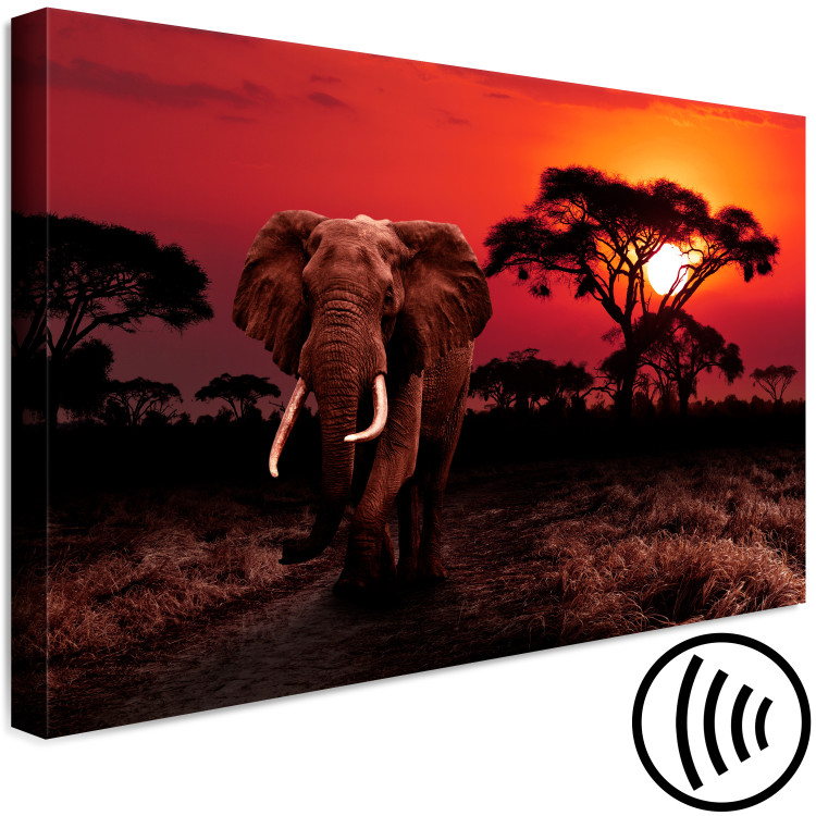 Canvas Art Print African Trek (1-piece) Wide - second variant - walking elephant 143680 additionalImage 6
