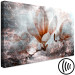 Canvas Magnolia (1-piece) - pink flowers and inscriptions on an abstract background 144780 additionalThumb 6