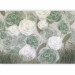 Wall Mural Dense Roses - Painted Large Flowers in Shades of Green on a Gray Background 145180 additionalThumb 1