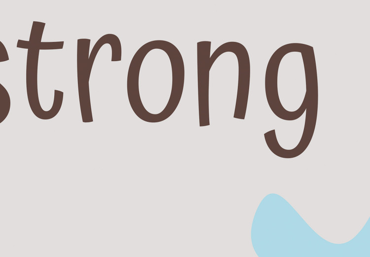 Canvas Art Print Be Strong (1-piece) - whale and motivational slogan for children 146580 additionalImage 4