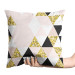 Decorative Velor Pillow Golden kaleidoscope - an abstract geometric glamour composition 147080 additionalThumb 2