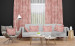 Decorative Curtain Pink wine - graphic leaves in shades of pink in glamour style 147680 additionalThumb 5