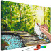 Paint by Number Kit Walk in the Forest - Wooden Path Among Trees and a Stream 148880 additionalThumb 5