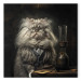 Canvas Print AI Persian Cat - Portrait of a Fantasy Animal in the Guise of a Professor - Square 150180