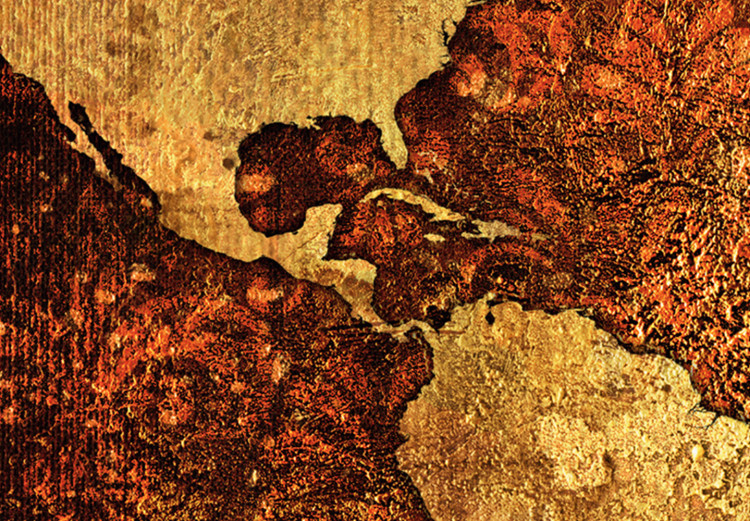 Large canvas print Copper World Map II [Large Format] 150780 additionalImage 3