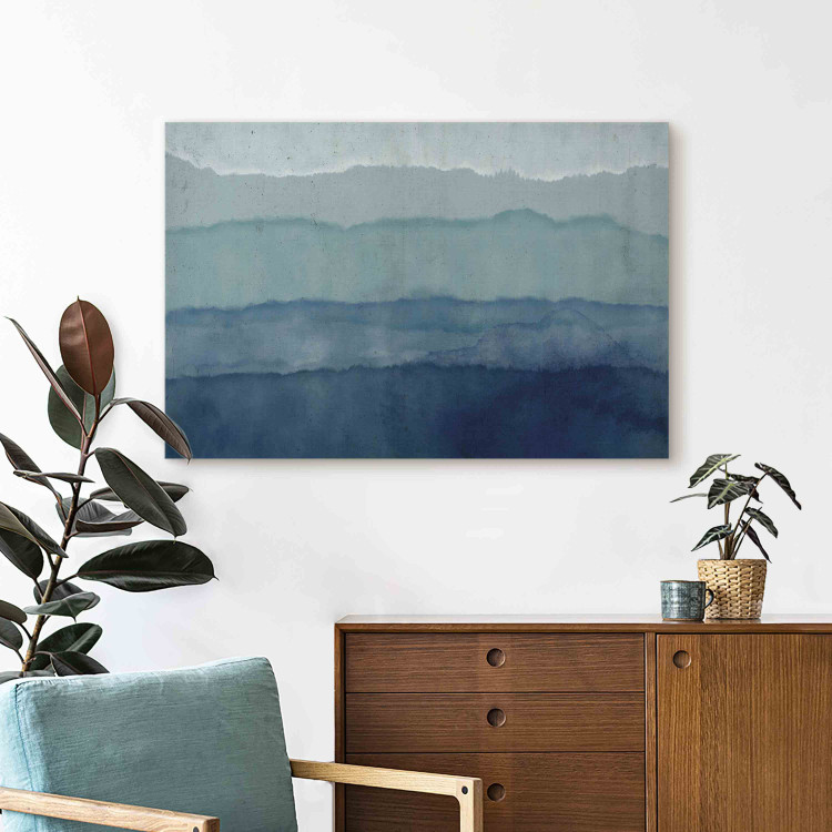 Large canvas print Harmony of Waves - Nautical Abstraction With Blue Watercolors [Large Format] 151180 additionalImage 5