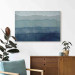 Large canvas print Harmony of Waves - Nautical Abstraction With Blue Watercolors [Large Format] 151180 additionalThumb 5