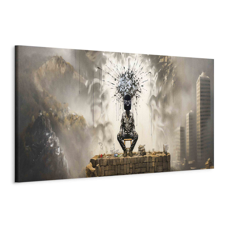 Canvas Print Modern Mind - A Creation Inspired by Banksy’s Work 151580 additionalImage 2